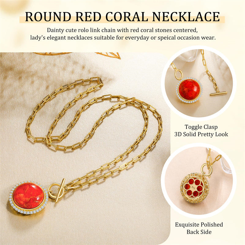 Sterling SilverTurquoise Red Coral Lapis Lazuli Malachite Paperclip Chain Necklace