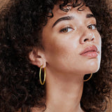 14K Gold Plated  Hoop Earrings for Women
