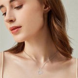 Sterling Silver Mother Daughter Pendant Necklace Engraved with Love You