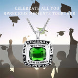 Sterling Silver Custom Photo Class High School College Graduation  Necklace