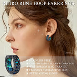 14K Gold Plated  Viking Hoop Earrings