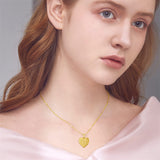 10K 14K 18K Solid Gold Heart Personalized Photo Starburst Cross Rose Wings Butterfly Turtle Celtic Pendant Necklace