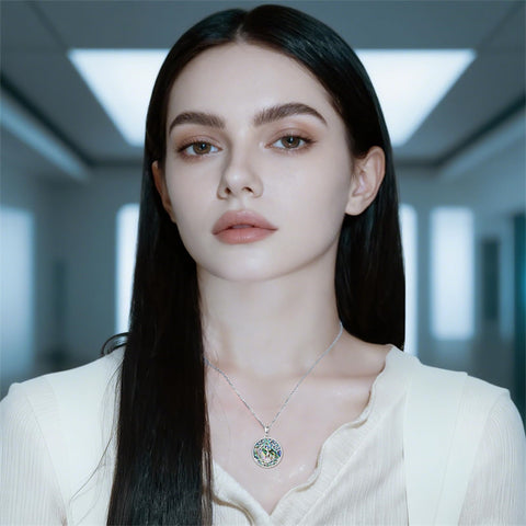 Sterling Silver Tree of Life Necklace Mother Daughter Mother Son Pendant Necklace Gift for Mother's Day Christmas