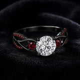 Sterling Silver 10K 14K 18K Gold Custom Engraved Moissanite Engagement Wedding Ring