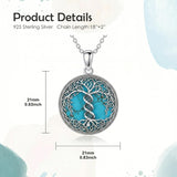 Sterling Silver Turquoise Sun and Moon AA Sobriety Celtic Knot Cross DNA Star of David Tree of Life Pendant Necklace