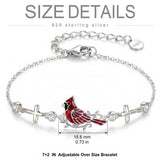 Sterling Silver Dragonfly Butterfly Cardinal Hummingbird Jesus Fish Lotus Daisy Sunflower Rose Faith Cross Bracelet
