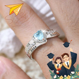 Copper Sterling Silver Personalized Birthstone High School College Class Ring Graduation Memorial Rings Gifts for Her
