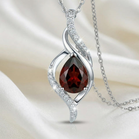 14K Gold Plated 12 Month Birthstone Infinity Twisted Pendant Necklace Mother's Day Christmas Anniversary Birthday Gift