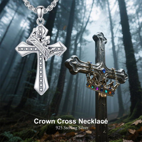 Sterling Silver Cross Christian Pendant Necklace