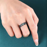 Sterling Silver 10K 14K 18K Gold Natural Leaf  Moss Agate Engagement Anniversary Couple Ring Sets
