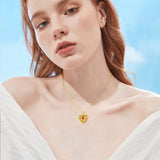 10K 14K 18K Solid Gold Heart Personalized Photo Starburst Cross Rose Wings Butterfly Turtle Celtic Pendant Necklace