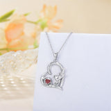 HummingbirdNecklace 925 Sterling Silver for Women Girls Heart Pendant Jewelry Mother's Day Christmas Gifts