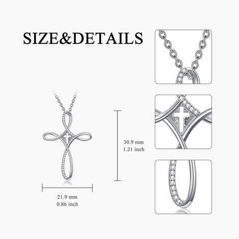 Sterling Silver Lion Semicolon Rose Sunflower Cross Pendant Religious Necklace