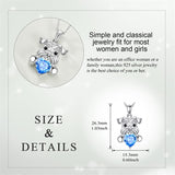 Sterling Silver Birthstone Schnauzer Pendant  Necklace