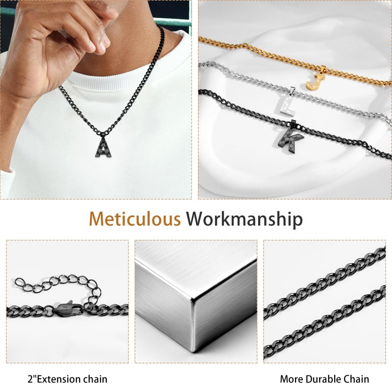 14K Gold Plated Soccer Initial Pendant Necklace for Men