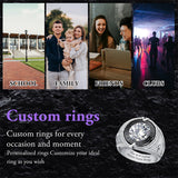 Sterling Silver 10K 14K 18K Gold Personalized Class Ring for Men