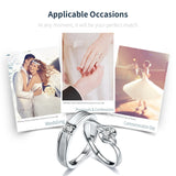 Sterling Silver Cubic Zirconia Endless Love Matching Set Couple Rings