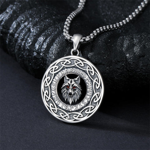 Sterling Silver Oxidized Tiger Wolf Lion Leopard Pendant Necklace for Men