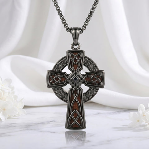14K Gold Plated Wooden Pendant Necklace Beliefs jewelry