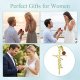 14K Gold Plated Cross Necklace for Women