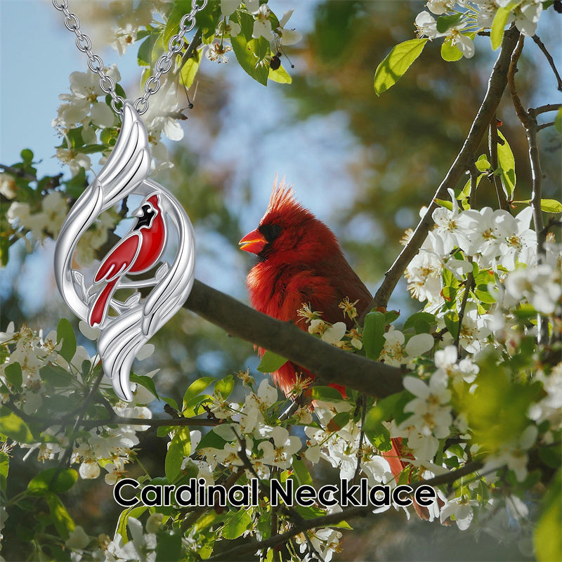 Sterling Silver Dove Hummingbird Red Cardinal Pendant Necklace