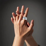 Sterling Silver Personalized Birthstone High School University College Class Ring for Men