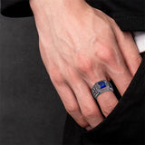 Sterling Silver Personalized Colorful Class High School  Graduation University College Ring for Men