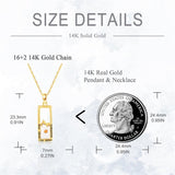 14k Gold Mustard Seed Faith Pendant Necklace