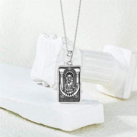Sterling Silver Goddess Athena High Priestess Pendant Necklace