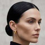 14K Gold Plated Hoop Earrings Jewelry Gift for Birthday Anniversary Mother's Day