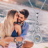 Mustard Seed Necklace Infinity ZC Opal Pendant Sterling Silver Jewelry for Women