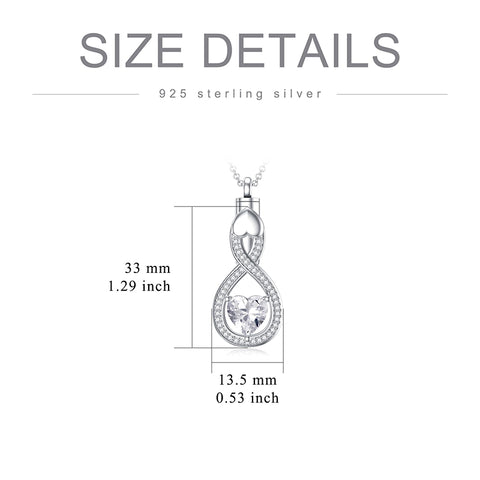 Sterling Silver TearDangle Urn Necklace for Ashes