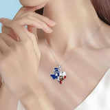 Sterling Silver  Bluebonnets Cow Skull Cowboy Hat Boot Cactus Cowgirl Texas Necklace Texas Necklace