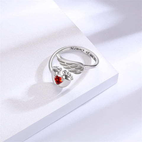 Sterling Silver Miscarriage Ring Mother Loss of Pregnancy Rings Infant Loss Jewelry Memorial Losing Child for Women Mom