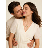 Sterling Silver Birthstone Rose Necklace for Women