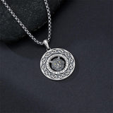 Sterling Silver Oxidized Tiger Wolf Lion Leopard Pendant Necklace for Men