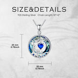 Sterling Silver Crystal  Tree of Life Mother and 1-4 Daughter Son Pendant Necklace Birthday Christmas Gift
