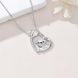 Sterling Silver Paw Print Poodle Corgi French Schnauzer Chihuahua Dachshund Golden Retriever Pug Pendant  Necklace