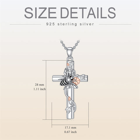 Sterling Silver Cross Bee Hummingbird Butterfly Dove Red Cardinal Pendant Necklace for Her