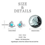 Sterling Silver Celtic Knot Moon Stud Earrings