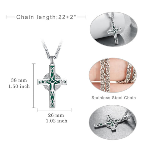 14K Gold Plated  Cross Necklace Religious Amulets Jewelry Gifts