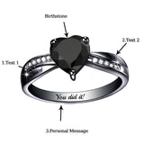 Sterling Silver 2025 Personalized Engraved Birthstone Class Rings for Women