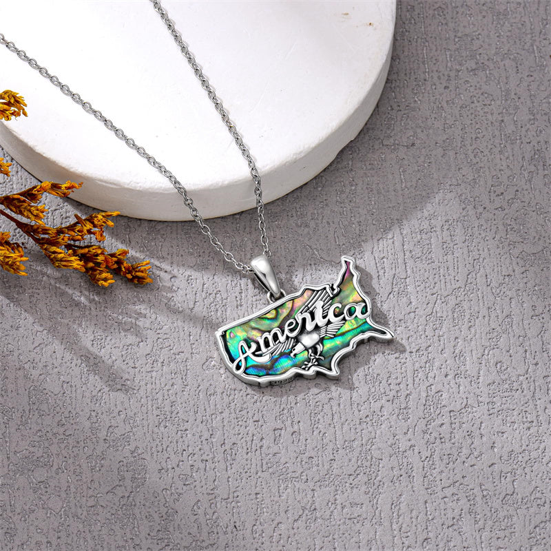 Sterling Silver Jamaica America Texas Africa Map Pendant Necklace Country Map Chain Jewelry Gifts