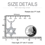 Star of David Necklace Sterling Silver Jewish Necklace for Men