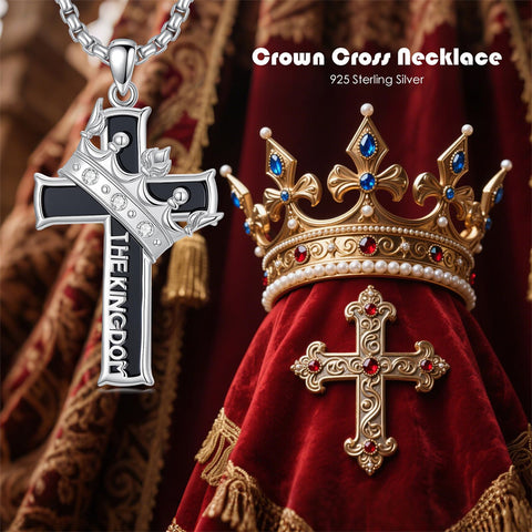 Sterling Silver Cross Christian Pendant Necklace