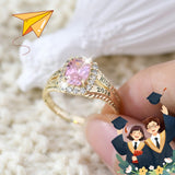 Copper Sterling Silver Personalized Birthstone High School College Class Ring Graduation Memorial Rings Gifts for Her