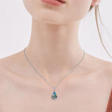 Sterling Silver Abalone Shell Moonstone Fox Pendant Necklace