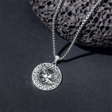 Sterling Silver Viking Dragon Eagle Wolf Animal Pendant Necklace for Men