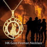 14K Gold St Christopher St Florian St Joseph St Jude St Michael St Patrick Pendant Necklace