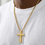 14K Gold Plated Soccer Football Basketball Baseball Cross  with Bible Verses Religious Pendant Necklace for Men